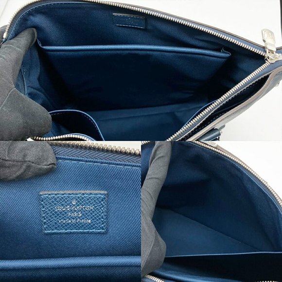 Louis Vuitton Anton Tote M33433 Navy Taiga Leather Men's LOUIS VUITTON